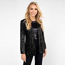 G by Giuliana Black Label Sequin Knit Cardigan