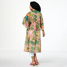 G by Giuliana Black Label Woven Tie-Front Duster