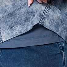 G by Giuliana Denim Like Stretch Top