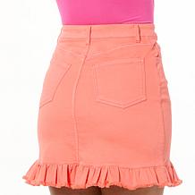 G by Giuliana Denim Skirt with Ruffle Hem