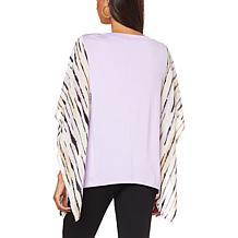 G by Giuliana EcoLuxe and Chiffon Mixed Media Top