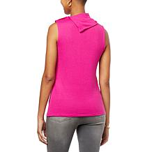 G by Giuliana Hacci Knit Convertible Turtleneck Tank