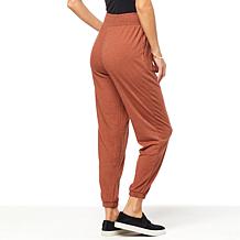 G by Giuliana Jet Set G Crinkled Knit Pull-On Jogger