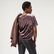 G by Giuliana Knit Velvet Tee