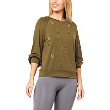 G by Giuliana LounGy Embroidered SoSoft French Terry Sweatshirt