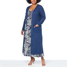 G by Giuliana Pointelle Knit Duster Cardigan