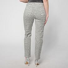 G by Giuliana Print and Solid Straight Leg Jean
