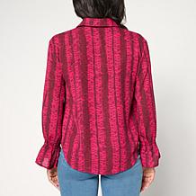 G by Giuliana Printed Button-Down Shirt