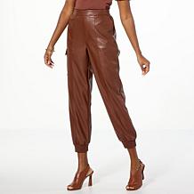 G by Giuliana Pull-On Faux Leather Jogger Pant