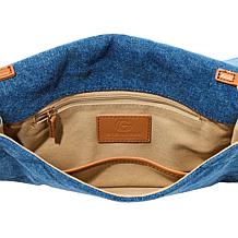 G by Giuliana Quilted Texture Denim Clutch Crossbody