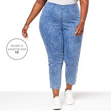 G by Giuliana Retro Slim Crop Pant with Hide-and-Chic Waistband