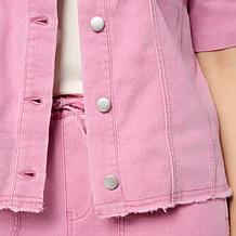 G by Giuliana Short Sleeve Featherweight Denim Jacket