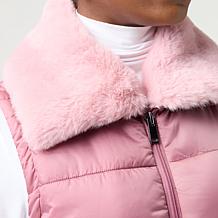 G by Giuliana Solid Puffer Vest with Channel