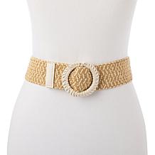 G by Giuliana Stretch Raffia Belt