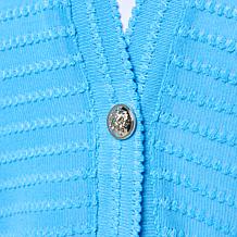 G by Giuliana Textured Knit Button-Front Cardigan
