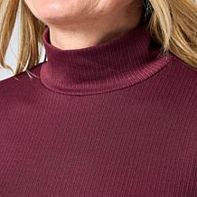 G by Giuliana Textured Knit Mini Mock Neck Top