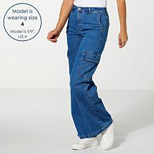 G by Giuliana The Wide Leg Eco-Chic Denim High-Rise Cargo Jean