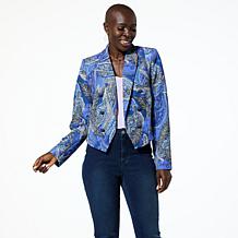 G by Giuliana Woven Cropped Blazer