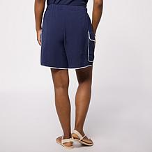 G by Giuliana Woven Shorts w/Contrast Band