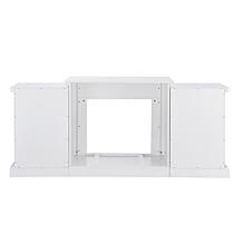 Gallatin Simulated Stone Electric Fireplace with Bookcases