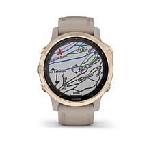 Garmin fenix 6S Pro Solar Multisport GPS Watch - Light Gold/Light Sand