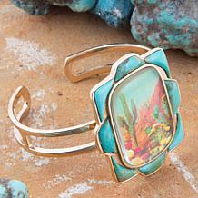 GemHues Bronze Gemstone Desert Cactus Landscape Cuff