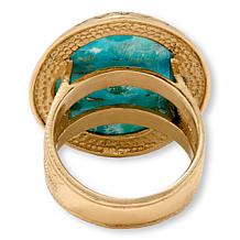 GemHues Composite Turquoise Cactus Design Statement Ring