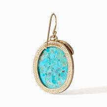 GemHues Mother-of-Pearl and Gemstone Petal Drop Earrings