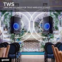 Gemini 15 Inch Multi-LED Bluetooth Speaker with Stand