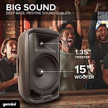 Gemini 15 Inch Multi-LED Bluetooth Speaker with Stand