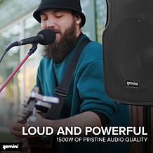Gemini AS-12TOGO 12" Woofer Portable Powered Bluetooth Speaker