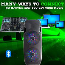 Gemini AS-215BLU-LT Dual 15" Active Multi-LED Bluetooth Loudspeaker