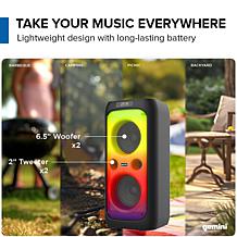 Gemini GGO-2650L Dual 6.5" Portable Bluetooth Boombox with LED Lights