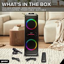 Gemini GHK-2800 Bluetooth Speaker System with LED Party Lighting
