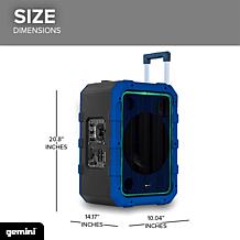 Gemini MPA-2400 Rechargeable Weather Resistant Trolley Speaker - Blue