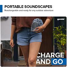 Gemini Sound GHRK-400-PR Rechargeable Bluetooth Rock Speakers IPX5
