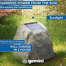Gemini Sound GHRK-500LTMS-PR Portable Solar Bluetooth Rock Speakers