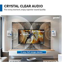 Gemini Sound GHSI-W400BT 4" Outdoor Bluetooth Speakers Pair IP44