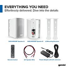 Gemini Sound GHSI-W525BT 6.5" Outdoor Bluetooth Speakers Pair IP44