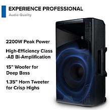 Gemini Sound GSP-5500 Elite 15" Active DJ PA Speaker with Bluetooth
