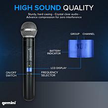 Gemini Sound UHF-6100M-R2 Handheld UHF Wireless Microphone System