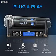 Gemini Sound UHF-6200M-R2 Dual Handheld UHF Wireless Microphone System