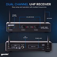 Gemini UHF-02HL UHF Dual Headset Wireless Microphone System