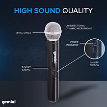 Gemini UHF-02M Dual Handheld Wireless Microphone System