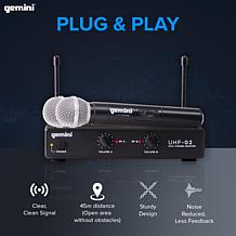 Gemini UHF-02M Dual Handheld Wireless Microphone System