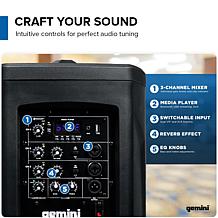 Gemini WPX-2000TOGO Battery Powered Column Array PA Speaker System