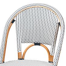 Genica Rattan Bar Stool with Woven Plastic Frame