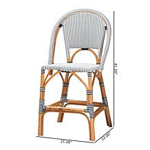 Genica Rattan Counter Stool with Woven Plastic Frame