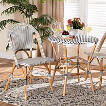 Genica Rattan Dining Chair with Openwork Back, 36.75"H
