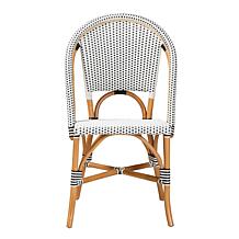 Genica Rattan Dining Chair with Openwork Back, 36.75"H
